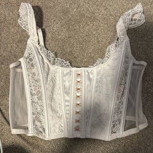 Victorias Secret White Corset Top